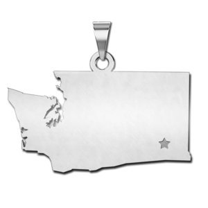 Personalized Washington Pendant or Charm