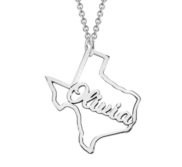 Personalized Texas State Pendant w  Name