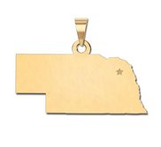 Personalized Nebraska Pendant or Charm