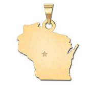 Personalized Wisconsin Pendant or Charm