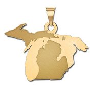 Personalized Michigan Pendant or Charm