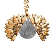 Exclusive Sunflower Fingerprint Necklace   Chain