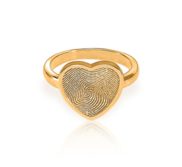 Custom Fingerprint Heart Ring