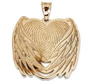 Custom Fingerprint Angel Wing Charm or Pendant