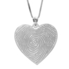 Custom Fingerprint Heart Charm or Pendant