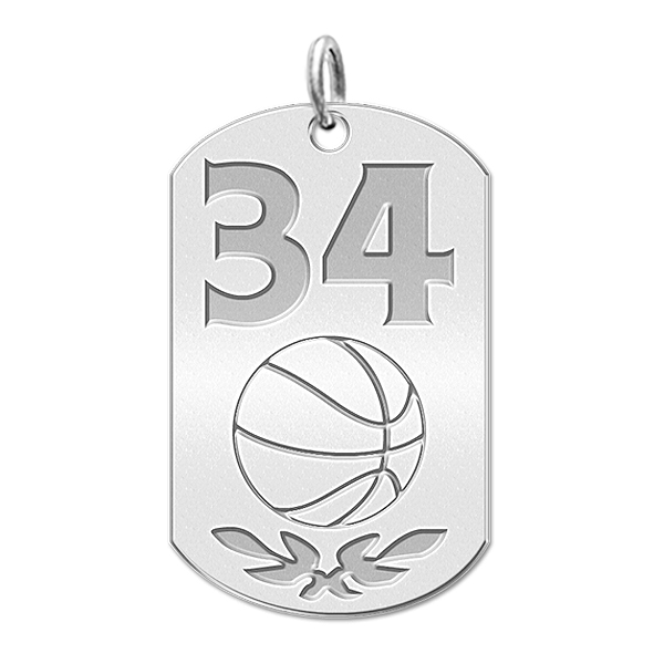 Basketball ID Tag Engraved With Your Info 