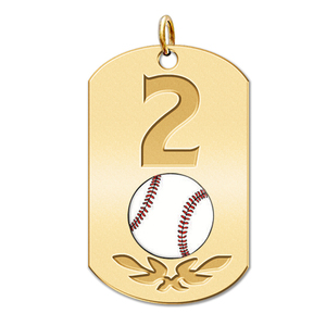 Personalized Baseball Number Dog Tag Color Pendant