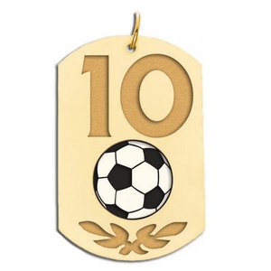 Personalized Soccer Number Dog Tag Color Pendant