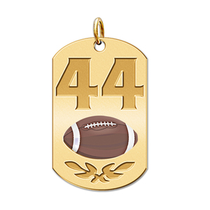 Personalized Football Number Dog Tag Color Pendant