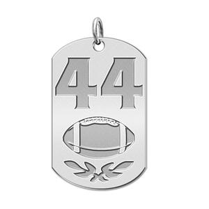 Personalized Football Number Dog Tag Pendant