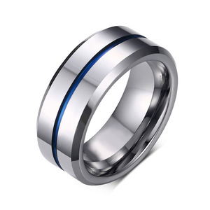Sterling Silver Thin Blue Line 8mm Thin Blue Line Band