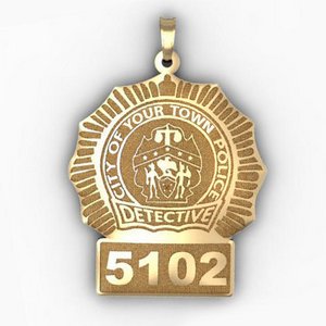 Personalized Detective Badge with Your Number   Department