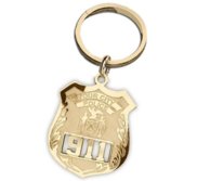 Personalized Police Badge Keychain with Badge   Department