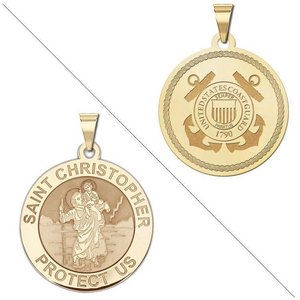 Saint Christopher Doubledside COAST GUARD Religious Medal  EXCLUSIVE 