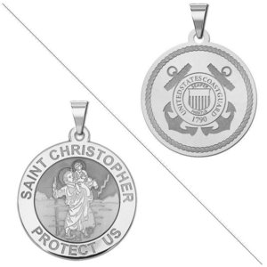 Saint Christopher Doubledside Coast Guard Religious Medal  EXCLUSIVE 