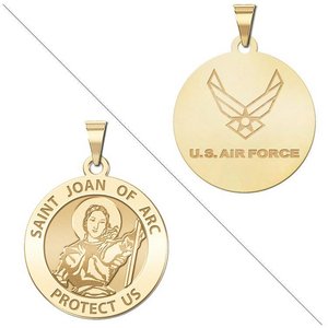 Saint Joan of Arc Doubledside AIR FORCE Religious Medal  EXCLUSIVE 