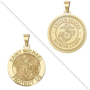 Saint Michael Doubledside MARINES Religious Medal  EXCLUSIVE 
