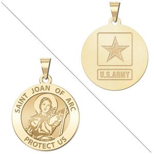 Saint Joan of Arc Doubledside ARMY Religious Medal  EXCLUSIVE 