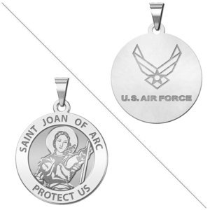 Saint Joan of Arc Doubledside AIR FORCE Religious Medal  EXCLUSIVE 