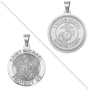 Saint Michael Doubledside MARINES Religious Medal  EXCLUSIVE 