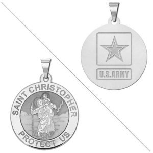 Saint Christopher Doubledside ARMY Religious Medal  EXCLUSIVE 