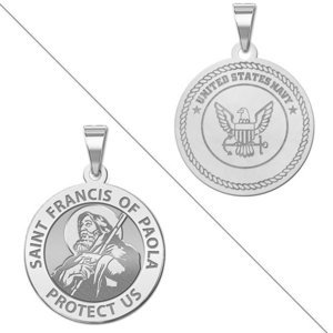 Saint Francis of Paola DoubleSided Navy Medal  EXCLUSIVE 