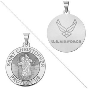 Saint Christopher Doubledside AIR FORCE Religious Medal  EXCLUSIVE 