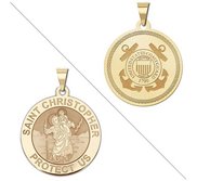 Saint Christopher Doubledside COAST GUARD Religious Medal  EXCLUSIVE 