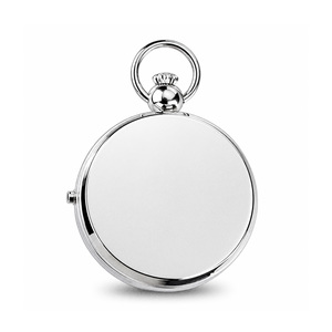 Charles Hubert Double Engraving Quartz Photo Pocket Watch