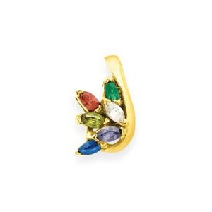 Gold 6 Marquise Stone Mother s Pendant Jewelry