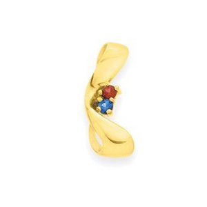 Gold 2 Stone Mother s Pendant Jewelry