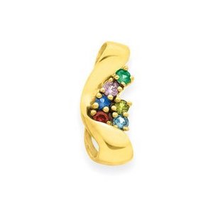 Gold 6 Stone Mother s Pendant Jewelry