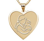 Mother and Son   Heart Pendant