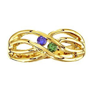 Mother s Ring with Two Birthstones