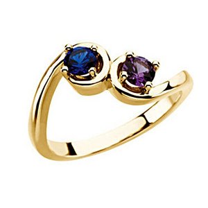 Mother s Ring with Two Birthstones