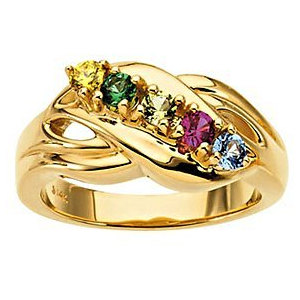 Five Birthstones Mother s Ring
