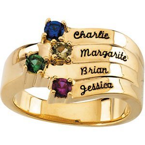 4 Stone Mother s Personalized Ring