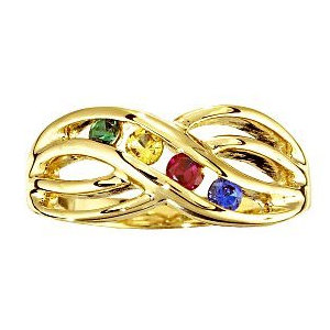 Mother s Ring with Four Birthstones