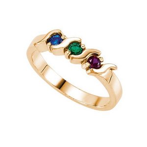 Mother s Ring with Three Birthstones