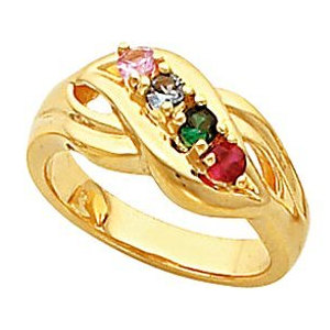Four Birthstones Mother s Ring
