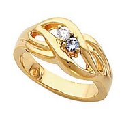Two Birthstones Mother s Ring