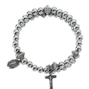 Sterling Silver Bead Wrap Rosary