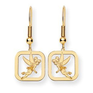 Disney Tinker Bell Shepherd Hook Square Earrings