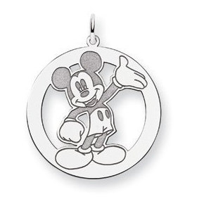Sterling Silver Disney Waving Mickey Mouse Charm