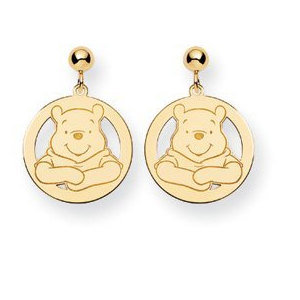 Disney Winnie the Pooh Round Post Dangle Earrings