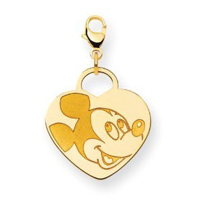 Disney Mickey Mouse Heart Lobster Clasp Charm