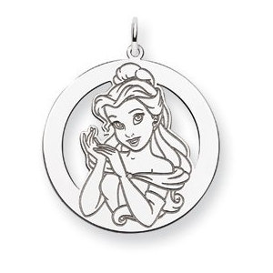 Sterling Silver Belle Round Charm