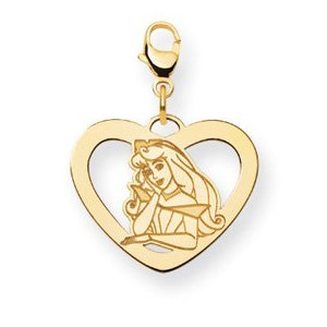 Disney Aurora Lobster Clasp Heart Charm