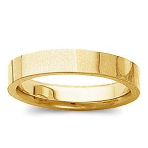 14k Yellow Gold 3mm Tapered Satin Finish Wedding Band