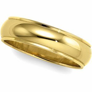 14k Yellow Gold 6mm Domed Series Wedding Band